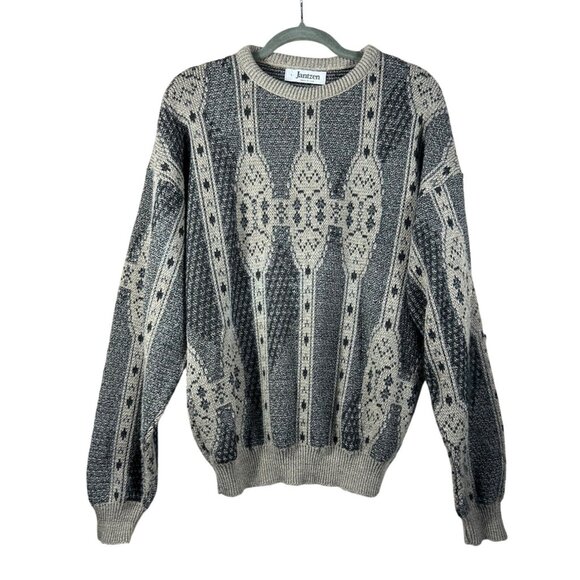 Jantzen Other - VTG Jantzen Men's Lg Sweater Grunge 90s Cosby Grandpa Core Alternative Abstract